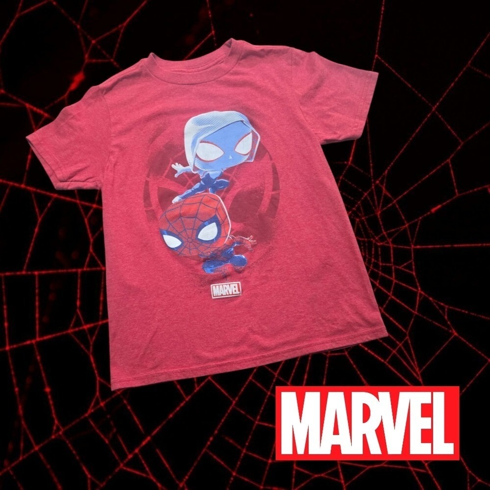 Youth Marvel Funko Pop Spider-Man‎ Ghost-Spider Graphic Tee Red Small S